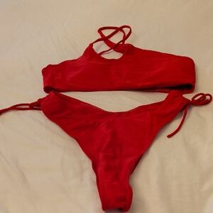 SHEIN Vibrant Red Bikini Set